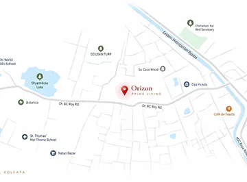 Srijan Orizon location map, Southern Bypass